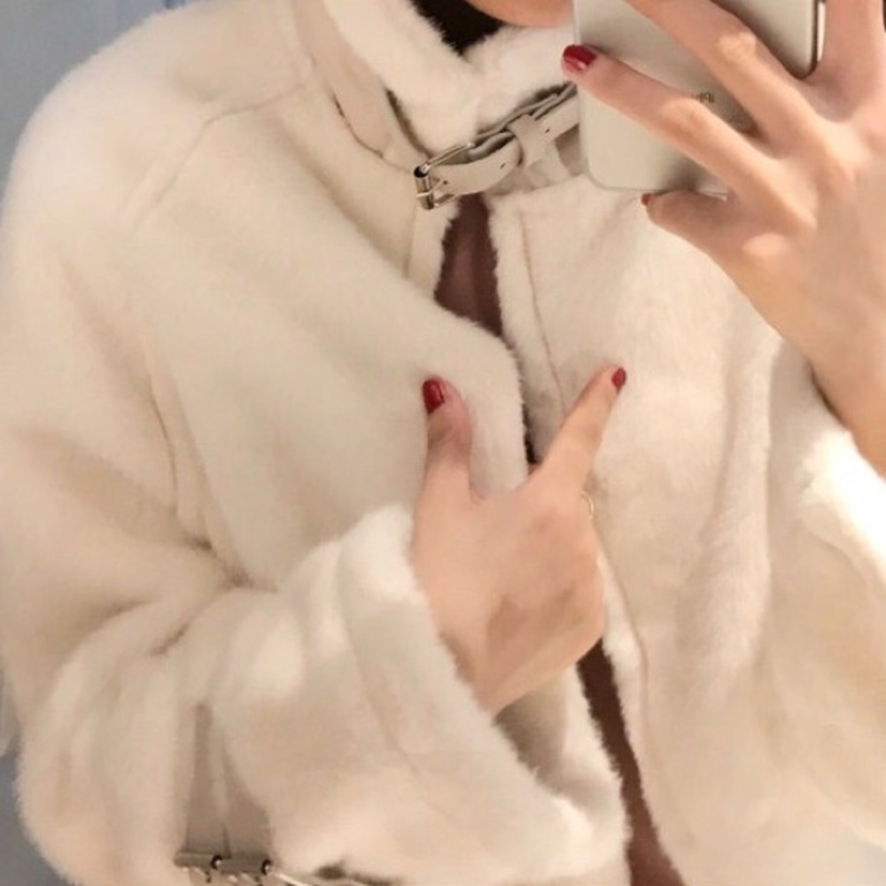 Faux Fur Belted Jacket